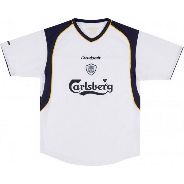 Tailandia Camiseta Liverpool 2ª Retro 2001 2003 Blanco